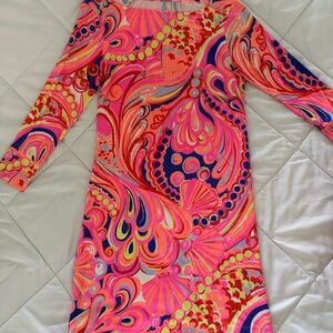 Lilly Pulitzer Colorful Swirl Long Sleeve Dress